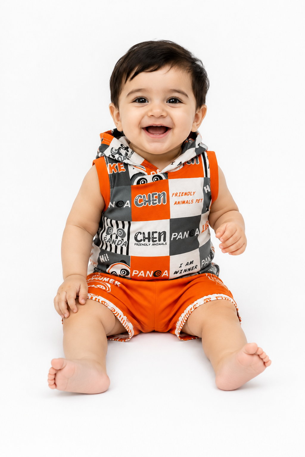 Boy panda sando suit